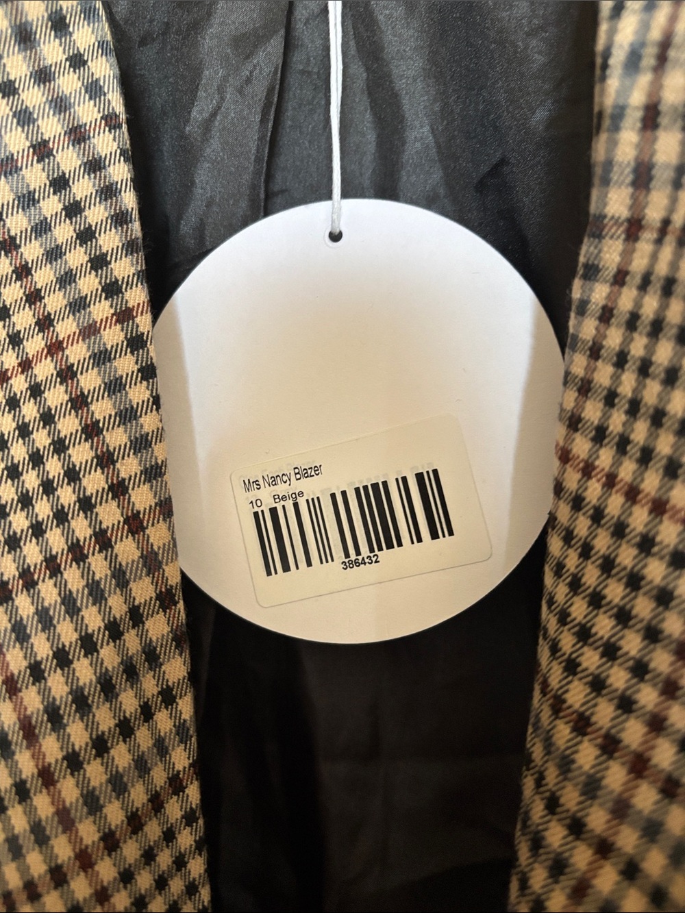 Princess Polly Brown & Black Houndstooth Double-Breasted Blazer - Picture 2 of 3
